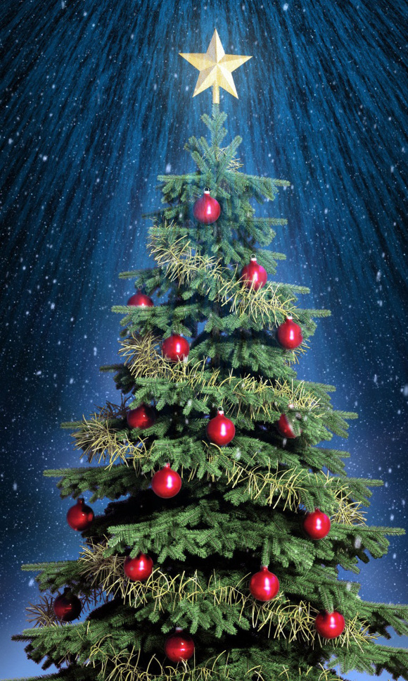 Classic-Christmas-Tree-With-Star-On-Top